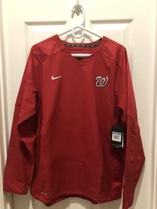 Nike Washington Nationals Pullover Men's Medium Red Dri-Fit MLB New - Picture 1 of 8