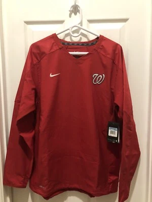 Nike Washington Nationals Pullover Men's Medium Red Dri-Fit MLB New - Image 1 of 4