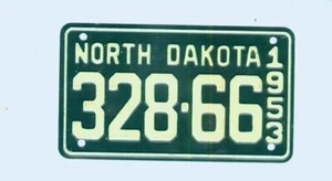 1953 Wheaties cereal premium license plate - North Dakota - Picture 1 of 1