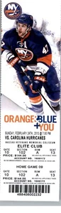 Carolina Hurricanes vs New York Islanders 2/24/2013 Ticket  Andrew MacDonald - Picture 1 of 2