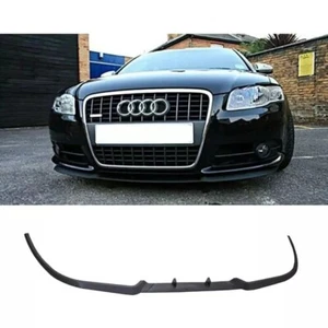 Labio divisor de parachoques delantero estilo Cupra R para Audi A4 B7 S4 3 piezas negro mate ABS - Imagen 1 de 6