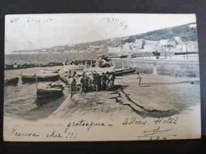 Cartolina Napoli Posillipo Barche Animata Q790 - Foto 1 di 1