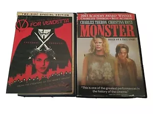 V for Vendetta (Two-Disc Special Edition DVD, 2006, R) & Monster (DVD, 2003, R)  - Picture 1 of 12