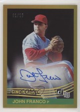 2018 Panini Donruss Retro 1984 Signatures Gold /10 John Franco #84S-JF Auto