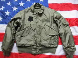 GENUINE USAF ISSUE USA CWU bomber pilot JACKET COAT top gun Alpha GREEN ma1 M- L - Picture 1 of 20
