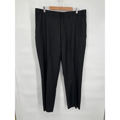 Pantalones de vestir Kenneth Cole Select negros a rayas mezcla de lana 48XL 42XL Foto 1 de 4