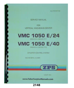 ZPS_TAJMAC Vertical Machining Center VMC1050E/24 & VMC1050E/40 Serv Manual #2148 - Picture 1 of 8