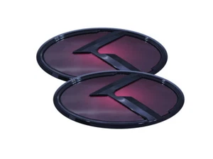 3D K Logo Emblem Red & Glossy Black 2pc (Fits: KIA 2012-2017 Pride Rio) - Bild 1 von 4