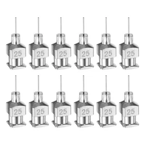 12pcs 25G Stainless Steel Dispensing Needles, 1/4" Glue Needle Tube Blunt Tip - Picture 1 of 7