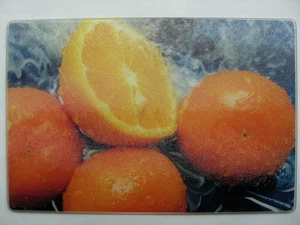 12x8 Tabla de cortar vidrio templado SurfaceProtector Orange KitchenArt DIRECT2HOME - Imagen 1 de 7