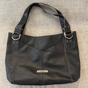 Neu ohne Etikett Relic schwarz Kunstleder Schultertasche Alltag Handtasche Medium - Bild 1 von 16