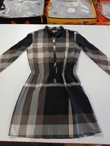 BURBERRY SHIRT KLEID SCHWARZ/GRAU MÄDCHEN 14 Jahre CM4 - Bild 1 von 15