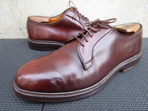 Alden 990 Color 8 Shell Cordovan Plain Toe Blucher Shoes Size US 9 C/E - Picture 1 of 9