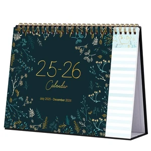 2025-2026 Desk Calendar with To-do List - Green, 10" x 8.3" - Picture 1 of 7