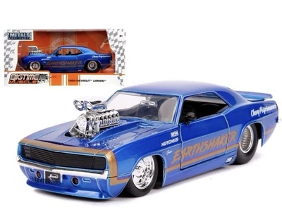 Литая модель автомобиля Chevrolet Camaro 1969 года Big Time Muscle Jada масштаба 1:24 синяя 31323 - Изображение 1 из 4