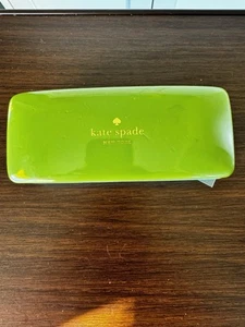 Kate Spade Hard Clamshell Eyeglass Case Green/Blue Eyes Inside - Picture 1 of 4
