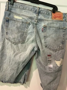 Men’s Levi 511 Distressed Denim Shorts Size 29,32,33,36 - Picture 1 of 8