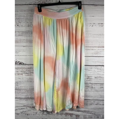 Modcloth Pants Women's Large Pastel Tie Dye Wide Leg Lounge Beach Elastic Waist - Image 1 of 4