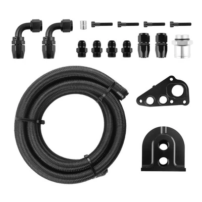 Kit de reubicación de filtro de aceite para Ford Mustang GT F150 4,6 L 5,4 L V8 1996-2010 negro Foto 1 de 4