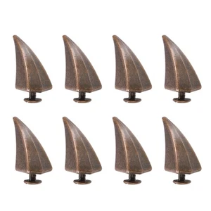 27 mm Spikes und Nieten 8 Sets Leder Handarbeit Horn Nieten, Rot Alt Bronze - Bild 1 von 6