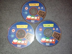 South Park DVDs Volumes 9, 10 and 11 (Disks Only) - Picture 1 of 1