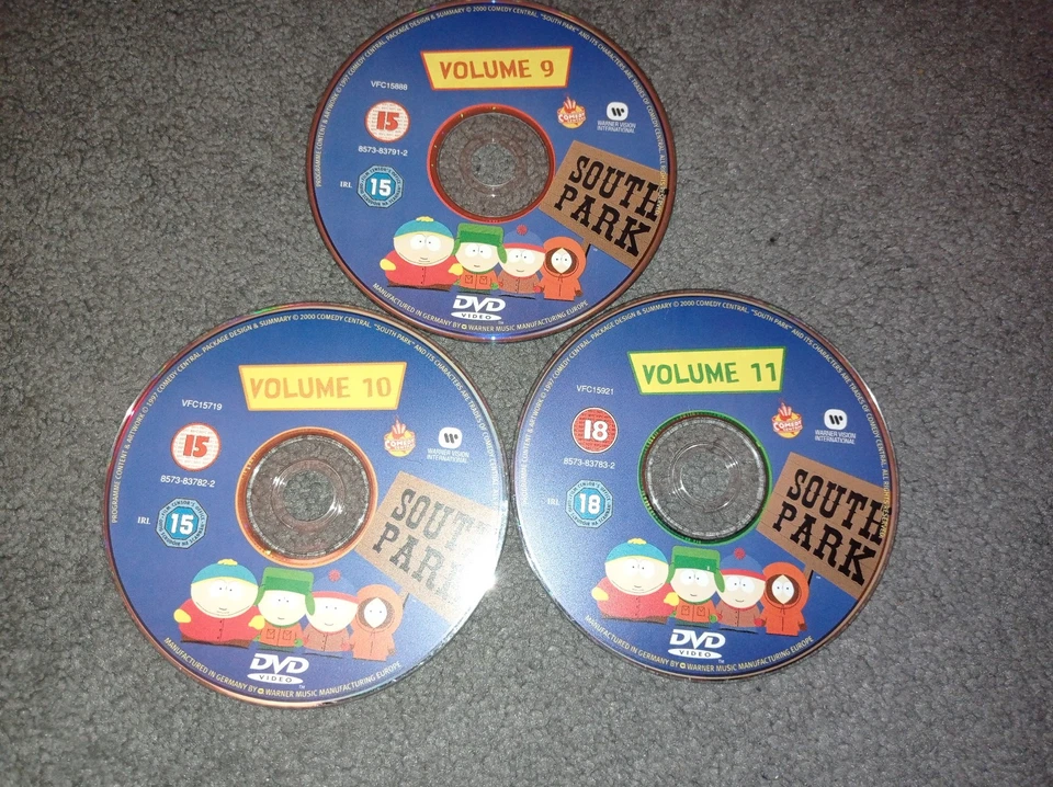 South Park DVDs Volumes 9, 10 and 11 (Disks Only) - Image 1 of 1