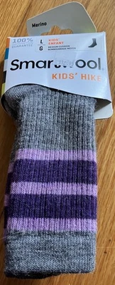 Calcetines Smartwool para niños talla grande 5-7,5 gris púrpura nuevos con etiquetas Foto 1 de 4