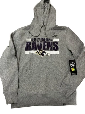 Baltimore Ravens ‘47 Brand Men’s Size Large Grey Hoodie New With Tags - Image 1 of 3