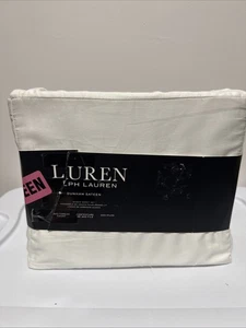 4 pc Ralph Lauren Lauren Dunham 300 TC Silver Queen Sheet Set | New Damaged Tag - Picture 1 of 4