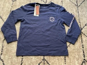 NUEVO CON ETIQUETAS Camiseta Vineyard Vines Azul Marino Rosa Talla 4T Niño Bebé Camisa Manga Larga - Imagen 1 de 4