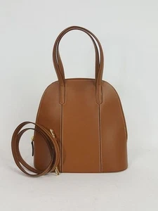 Lancel Cognac Leder Bowler 2 Wege Top Handle Schultertasche Handtasche - Bild 1 von 10