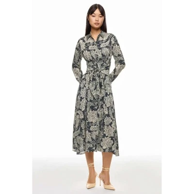 Shoshanna Essie Dress Black Ivory Floral Print Long Sleeve Shirt Dress Size 6 - Image 1 of 4