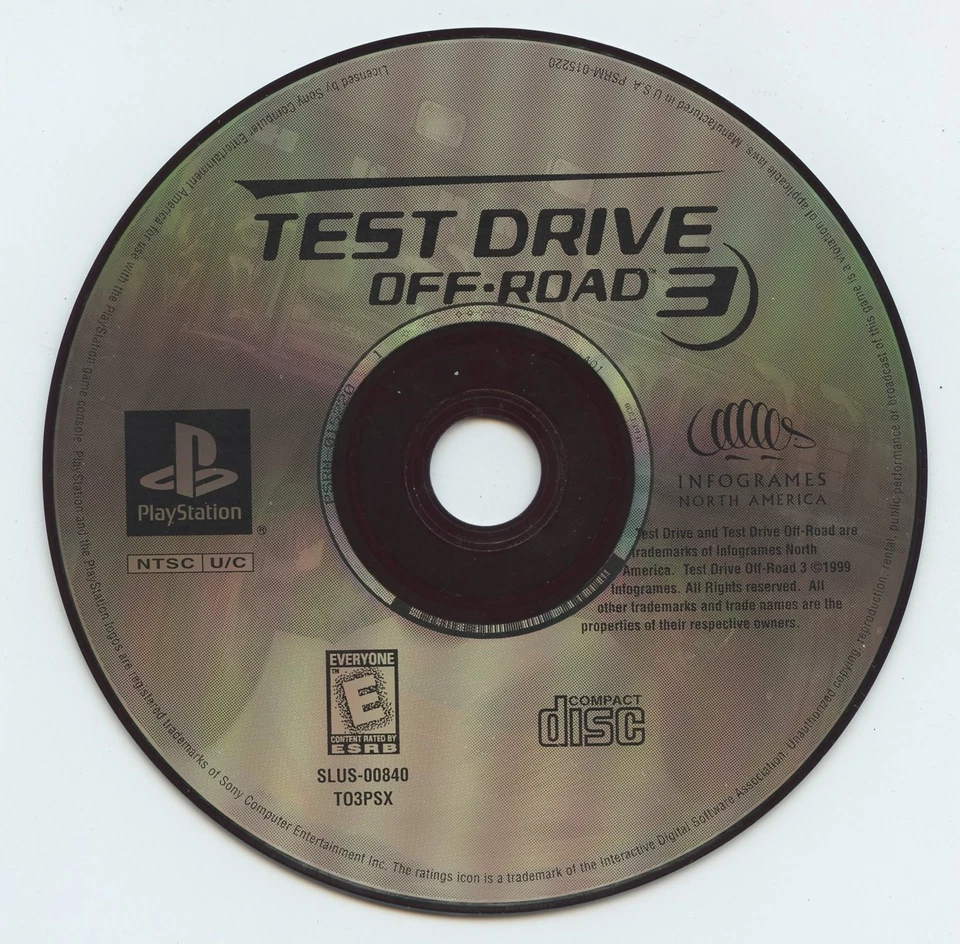 Test Drive Off-Road 3 Sony PlayStation 1 PS1 PSX Disc Only - Image 1 of 1