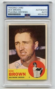 Dick Brown Signed 1963 Topps #112 Orioles PSA/DNA Encapsulated - Bild 1 von 1