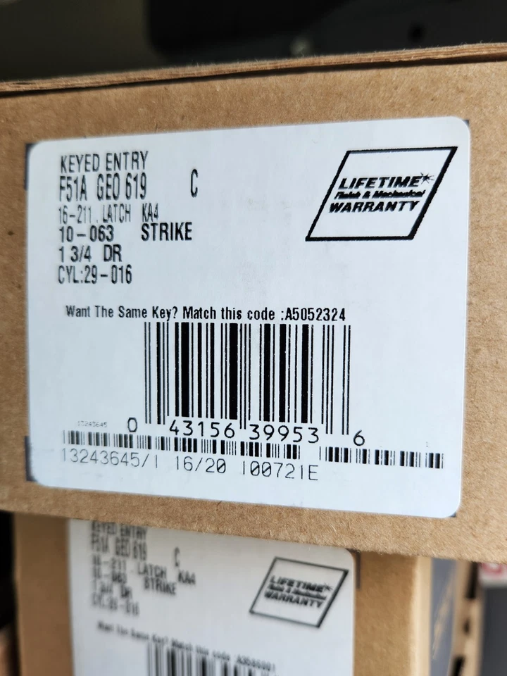 Schlage Entry Lockset Satin Nickel F51a Geo 619