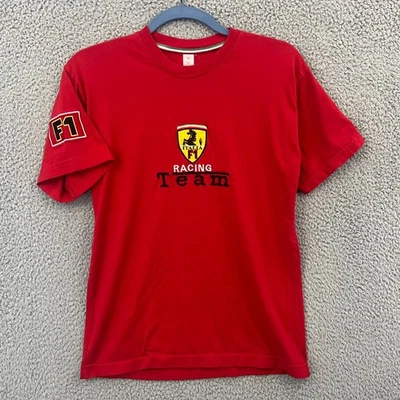 Ferrari F1 Team Racing Shirt Mens Medium Red Embroidered Italia VTG Inspo - Image 1 of 4