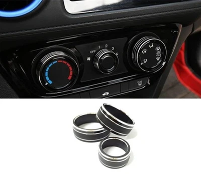 3PCS Aluminum Black AC Control Knob Ring Trim Cover For Honda HR-V HRV 2016-2022 Foto 1 de 4