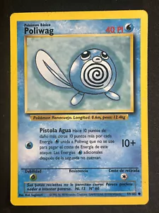 Spanisches Pokémon TCG 59/102 Poliwag unbegrenztes Basisset Common LP - Bild 1 von 2