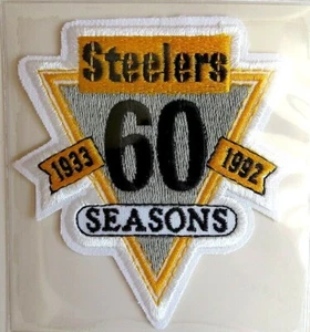 PITTSBURGH STEELERS 60th ANNIVERSARY NFL TEAM PATCH Willabee & Ward  PATCH ONLY - Picture 1 of 1
