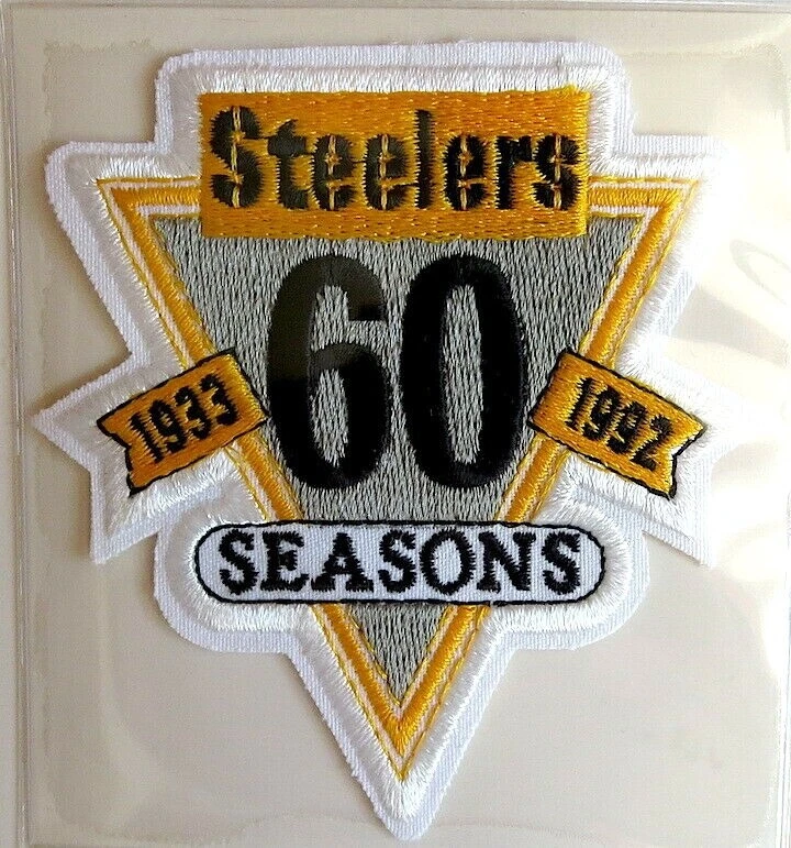 PITTSBURGH STEELERS 60th ANNIVERSARY NFL TEAM PATCH Willabee & Ward  PATCH ONLY - Image 1 of 1
