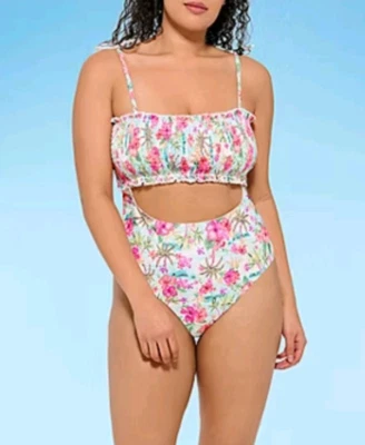 Traje de baño floral de una pieza Decree para mujer talla grande Island Escape $64 Foto 1 de 4