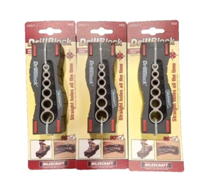 3-Pack Milescraft 1312 DrillBlock – New Portable Drill Guides for Straight Drill - Picture 1 of 4