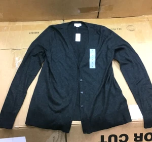 Old Navy Cardigan Sweater Women’s Medium Gray Button V-Neck Long Sleeve - Picture 1 of 8