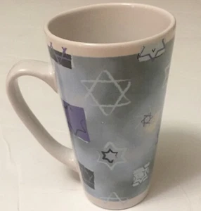 FourStar Steinzeugbecher 15oz Chanukka Chanukka blauer Stern David jüdischer Feiertagstasse - Bild 1 von 11