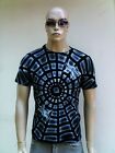 Black Spider Gotico Fresco Designer Rock Stella Uomo Aerografo Tattoo T-Shirt S/