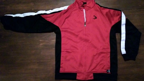 vintage Shaquille O'Neal track Jacket XL Youth Basketball warmup SHAQ red Cover