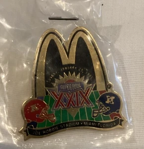 Prendedor McDonald's 1994 vintage - Super Bowl XXIX NFL Miami, FL - NUEVO - *RARO* - Imagen 1 de 2