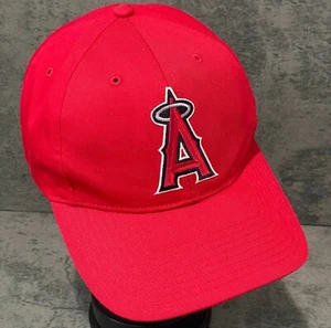 Los Angeles Angels MLB ’47 Twins Youth MLB Snapback Hat Red Baseball Cap EUC!!! - Picture 1 of 9