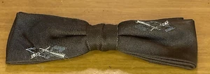 Vintage Bow Tie Royal Brown Clip-On (4-5" Rust Resistant) - Rockabilly Style - Picture 1 of 8