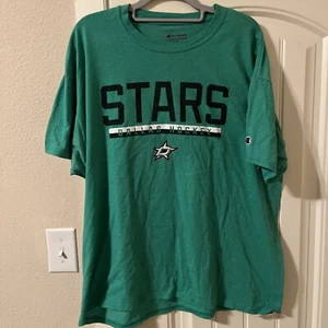 Dallas Stars Hockey Tee Shirt Green Size XL Short Sleeve - Picture 1 of 3